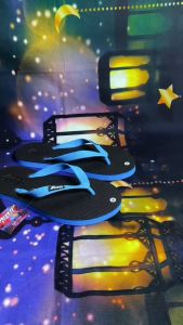 MIZEO STREET Sandal Jepit Pria Wanita Dewasa Spon Lentur Dua Warna Biru Hitam M024
