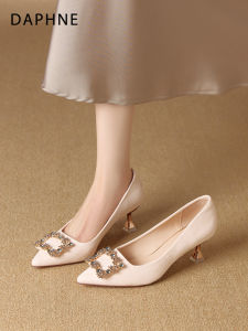 Daphne | Comfortable Stiletto High Heels Water Drill Decor Single Shoes