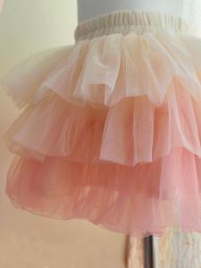 Girls Summer Cake Skirt Fluffy Mesh Half Skirt Princess Style Short Skirt Childrens Clothing Baby Girls Fashionable Layered Skirt