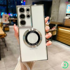 Mạ Mềm Trong Suốt Cho Samsung Galsxy S24 S23Ultra S22Ultra S23 S24 Plus S22 Plus S23 S22 Bảo Vệ Camera Ốp Điện Thoại Chống Sốc