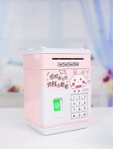 Children Piggy Bank Electronic Intelligent Coin Bank with Code Fingerprint Cartoon Money Box Banks for Boy Girl Birthday