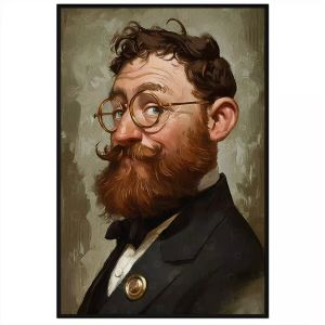 Tranh biếm họa chân dung chất liệu sơn dầu.Tranh treo tườngdán tường trang trí nội thất.CGI-1228