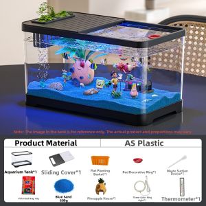 HUICHONG | Filtering Aerator Decorative Fish Tank for Small Spaces Goldfish