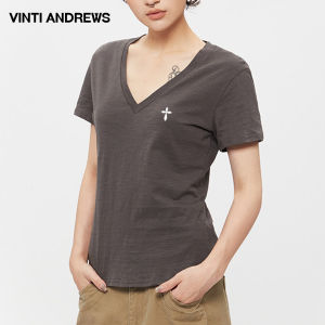Slimming V-Neck Short Sleeve T-Shirt