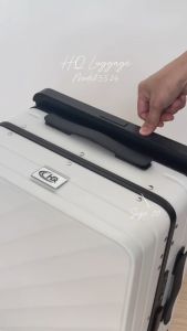 HQ LUGGAGE กระเป๋าเดินทาง PC 100% เปิด-ปิดด้วยอลูมิเนียมเฟรม 4ล้อคู่ ระบบล็อคมาตรฐาน TSA รุ่น 5523