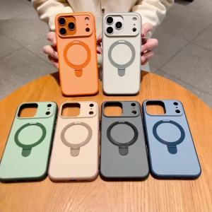 360° Rotating Ring Bracket for Magsafe Phone Case for IPhone Air 17 16 Plus 15 14 13 12 11 Pro Max Magnetic Bumper Matte Cover
