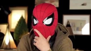 NEW Spider-Man Headgear Eye Movable Manual Electric Blink Mask Spider-Man Hero Expedition Headgear Party gathering Halloween role-playing