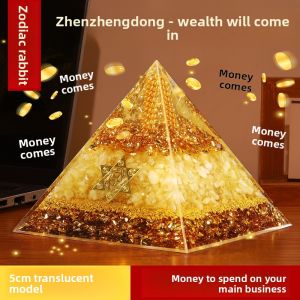 SHANYANG | Gold Attracting Pyramidal Crystal Decor for Wealth Accumulation