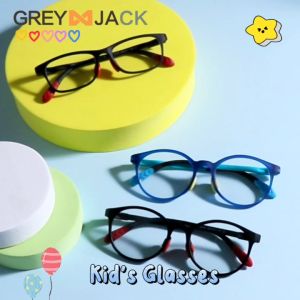Grey Jack/Kacamata ANAK Antiradiasi Blueray Komputer HP TV TR90 Lentur Tidak Mudah Patah Fashion Anak Kekinian 2105