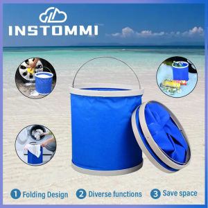 【In Stock】Beach fishing multifunctional bucket Car washing barrel Foldable Bucket Portable Bucket Camping