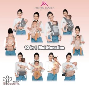 Moms Baby Gendongan Hipseat + Gendongan SSC Airflow 10 in 1 Blossom Series