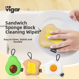 apous | Creative Sandwich Shaped Sponge Scouring Pad