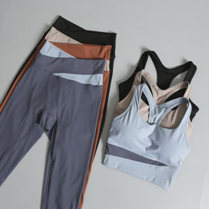 Women Yoga Suit Set Shockproof Quick-dry Sports Bra