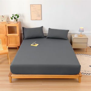 SUNLIGHT HOME Japanese Solid Color Bedsheet With PillowcaseSimple Fitted Bed Sheet SetSoft Skin-friendly Mattress Cover