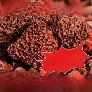 MONLEYTA | Red Volcanic Rock Particle Aquarium Special No-Wash Aquatic Plant Mud Bottom Sand Large Block Aquarium Landscape Filter Turtle Volcanic Rock