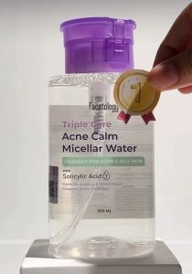 Facetology Triple Care Hydra Cleanse / Acne Calm Micellar Water 300ml / 100ml Cleansing Make Up Remover