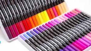 120 Colors Watercolor Pen Dual Tip Brush Pen Highlighter Marker Pen Painting Drawing Art Supplies