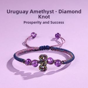 Handmade Purple Crystal Couples Bracelet