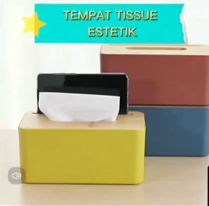 Kotak Tisu Bambu Eco-Friendly & Tempat Handphone