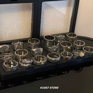 Vintage Cross Design Men's Adjustable Open Style Hip Hop Minimalist Alloy Gold Plated Ring