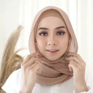 Hijab Pashmina Plisket Lidi Full Terbaru Ukuran 180x75Cm Bahan Ceruty Premium Warna Terlengkap