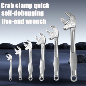 1pc Heavy Duty Crab Claw Adjustable Torque Wrench - Industrial Grade Open End Wrench Compatible with 1/4" Drive