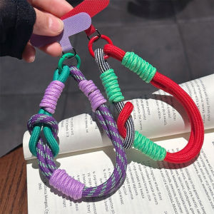 สายวงแหวนห่วงแขวนโทรศัพท์มือถือถักสายคาด คล้องพร้อมแผ่นปะสายรัดข้อมือเซลล์ สวยทุกวัน วงแหวนห่วง