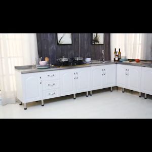 Stainless Steel Sink Kitchen Cabinet Economical Easy Assembly Cabinet Kitchen Stove Cabinet Customized Storage Cabinet KMYN 2