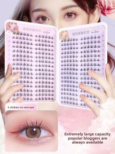 MONLEYTA | New Natural Looking Single Cluster False Eyelashes Self-Grafting Large Capacity Easy To Use Bookworm Trilogy Eyelashes