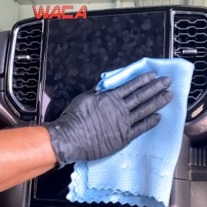 [ 2 ผืน] WACA ผ้าเช็ดกระจกรถ ผืนใหญ่ 40x30cm  n.01 สีชมพู Premium Windscreen Drying เช็ดพื้นผิวที่เป็นกระจก ผ้าเช็ดกระจกบ้าน ซับน้ำได้ดี ไม่ทิ้งคราบน้ำ ซักล้างง่าย W01 FSA