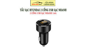 Tẩu Sạc ô tô xe hơi chính hãng HY-10C cổng PD sạc nhanh và USB sạc nhanh - Có Đèn Led Báo Điện Áp Ắc Quy