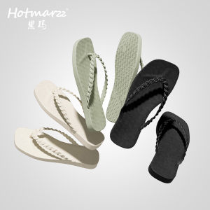 Flip-Flops Womens Summer Outwear Black Flip-Flops Non Slip Bathroom Bath Beach Seaside Plywood Square Toe Sandals