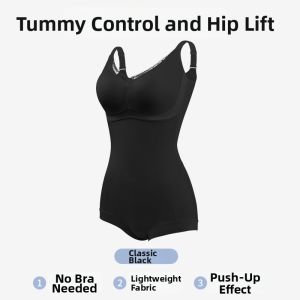 GRACEWELL | Full Body Shaping Bodysuit No Bra Needed Back Closure Waist Cincher Tummy Control