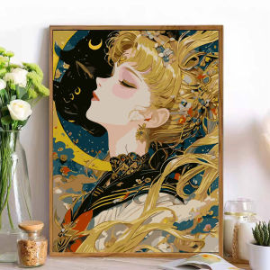 Acrylic Paint By Numbers Sailor Scout Painting By Numbers on Canvas Coloring By Number for Adults Paint Digital Art