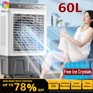 Air cooler 60L Air-conditioning fan Cooling fan Wide-angle three-dimensional air supply releases coolness in a wide range Large area cooling to reduce cooling time Add water to the top for fast cooling Capacity water tank Smart remote control