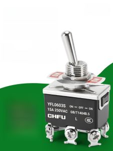 Toggle Switch Toggle Swing Arm Small Catch Facing Switch 1322 Two Three Gear 4 Feet 6 Screws Self-Locking Silver Point Direct Plug Switch