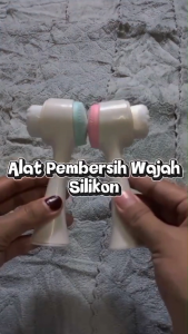 BISA COD - PEMBERSIH WAJAH FACIAL BRUSH 2 SISI SILIKON ALAT CUCI MUKA SIKAT WAJAH PRAKTIS