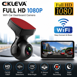 EKLEVA Dash Cam For Car 1080P HD Night Vision Car Camera Recorder Wi-Fi Hidden Dashcam Motion Detection dvr 170°FOV Camera For Car
