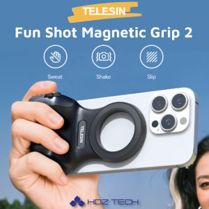 ที่จับโทรศัพท์แม่เหล็ก Telescopin 2ที่ใส่ที่จับกล้องสไตล์ DSLRเลนส์ติดกล้องโทรศัพท์มือถือแบบถอดออกได้ไร้สายที่ยึดสกรู1/4 "ไฟเติมตัวเลือกขาตั้งกล้องเซลฟี่โทรศัพท์