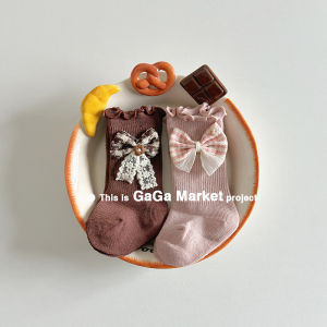 ถุงเท้าเด็กผู้หญิง ถุงเท้าข้อสั้นทรงกลม ถุงเท้าข้อยาวสำหรับเด็ก เส้นใยไนลอน ถุงเท้าผ้าฝ้ายสำหรับเด็ก เสื้อผ้าเด็ก