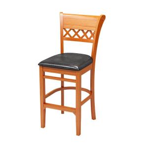 Retro American High Back Stool Wooden