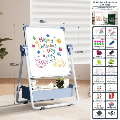 Dust-free Double-sided Magnetic Blackboard and Whiteboard for Kids Teaching