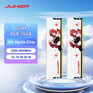 JUHOR  Memoria Ram  DDR4 16G 8G 3200MHz  3600MHz  8GX2 16GX2 Desktop Gaming Kit Memory