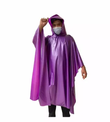 jas hujan Ponco tanpa lengan lowo bahan PVC sintetis lentur pelindung dari hujan