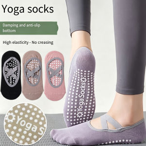 Silicone Non-slip Yoga Socks / Breathable Cotton Sports Pilates Sock / Professional Women Bandage Yoga Socks