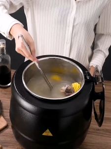 Stainless steel 10L Electric Soup Warmer/ Porridge Warmer with local socket Adjustable Temperature