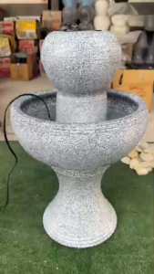 ยกชุดอ่างน้ำพุ ยกชุดอ่างน้ำล้น ยกชุดอ่างน้ำผุด (สีหินอ่อน) รหัสA1040 ปั๊มน้ำฟรีในตัว