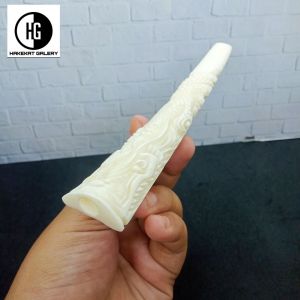 once pipa cangklong tulang sapi ukir naga samping h677