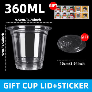 Disposable Direct Drinking Cup Coffee Cup With Lid Transparent Plastic Cup Specially Packaged For Takeaway Food Grade Commer