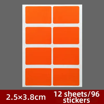 Colorful Self-Adhesive Stickers Rectangle Classification Labels Marking Stickers Blank Handwritten Notes Name Tags Adhesive